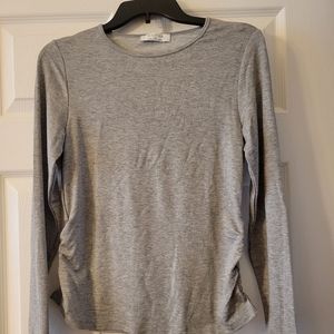 Women's Gray Long Sleeve Aurique Shirt Size: XS